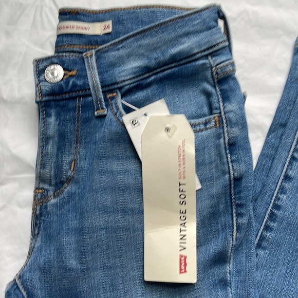 Levi’s 710 Super Skinny. Vintage Soft Super Stretch Jeans. SIZE 24x30. - Picture 6 of 10